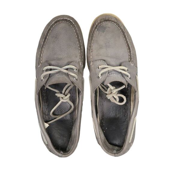 Sperry Mens 8 Top Sider Boat Shoes Classic Leather Lifestyle Preppy 2 Eye Grey main image 13